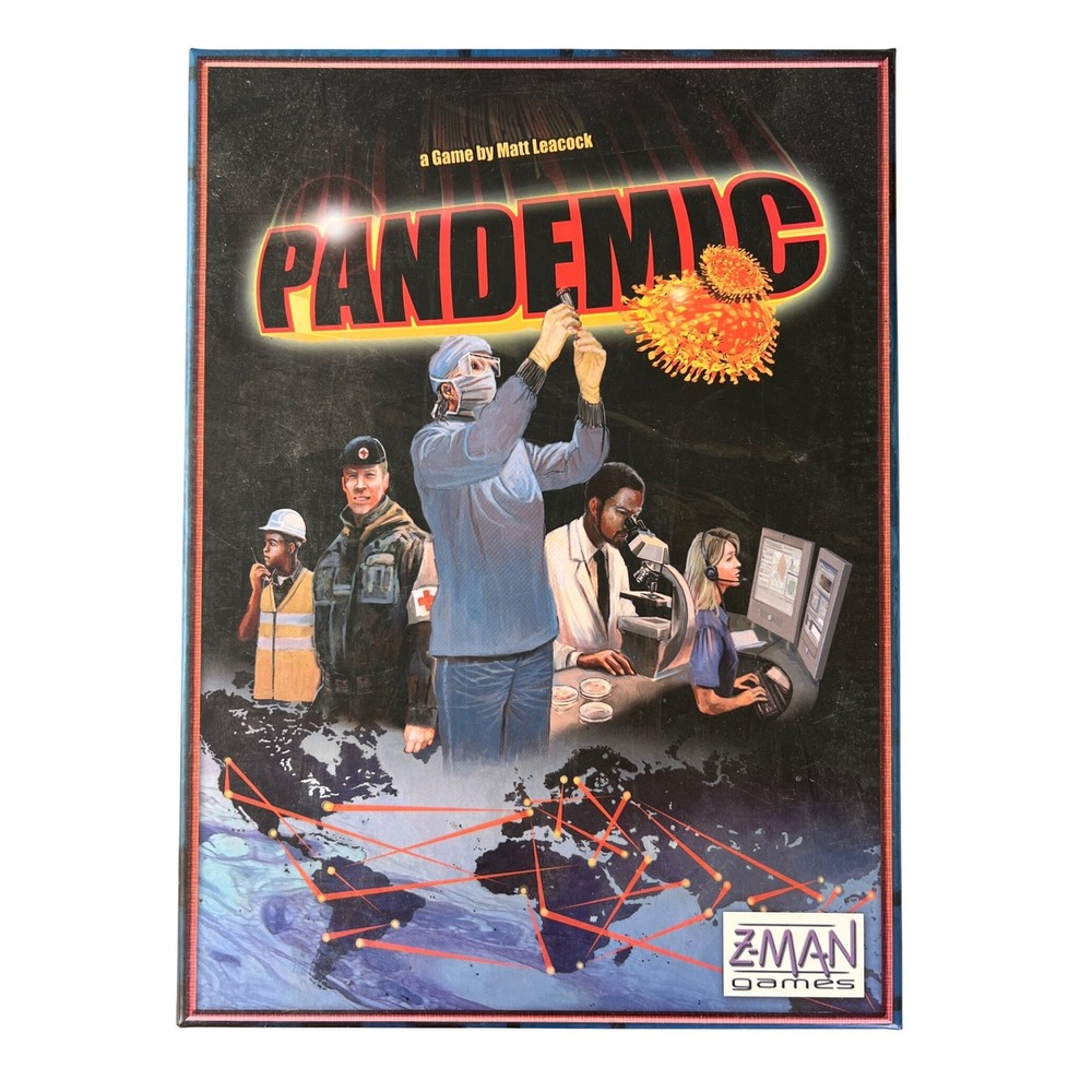 Pandemic Board Game Z-Man Games 2007 Matt Leacock Cooperative Strategy Complete